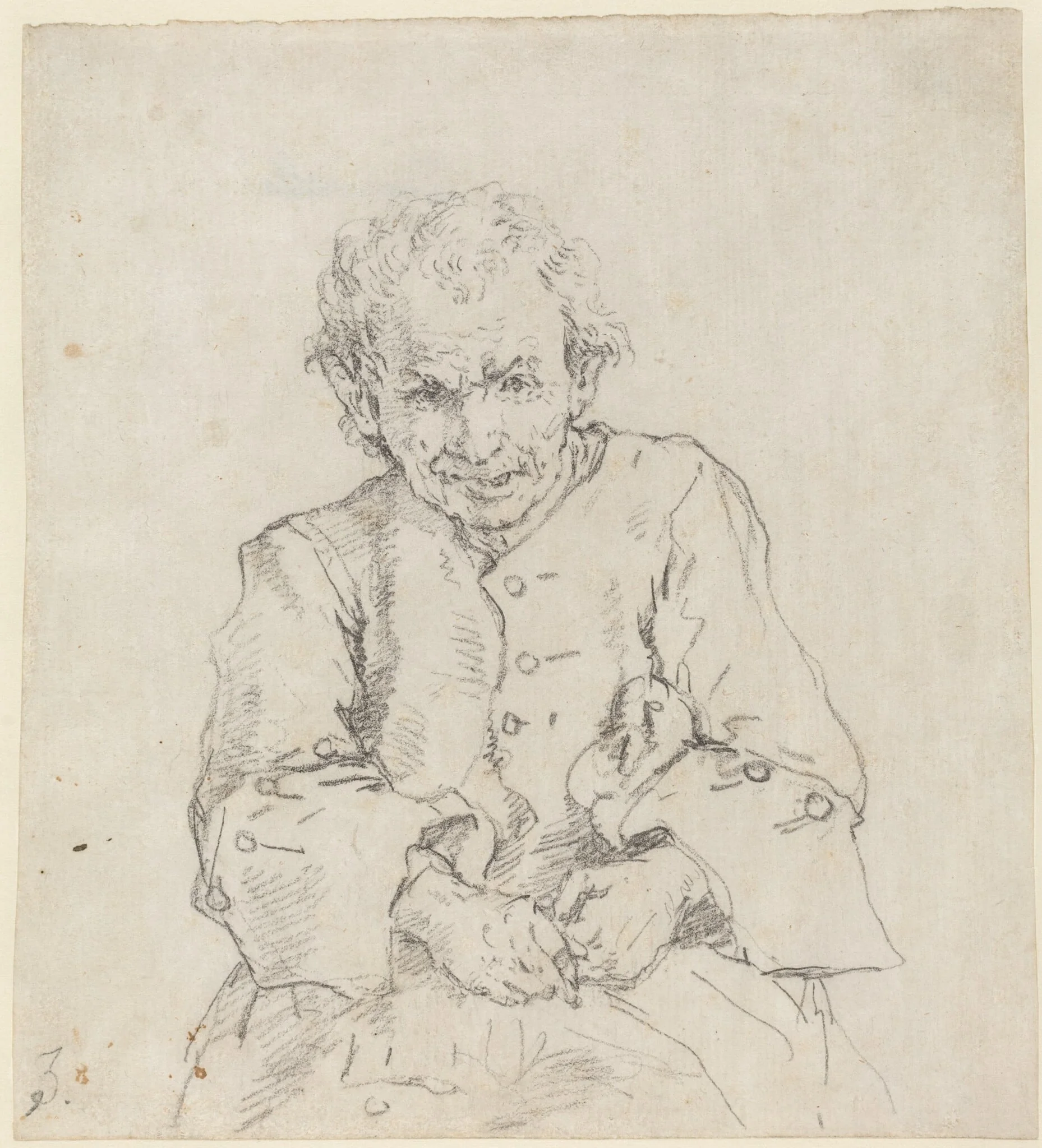 Seated Peasant, detail