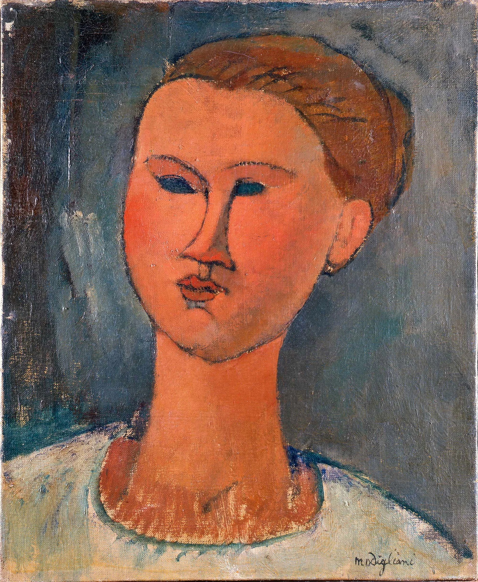 Head of a young woman, detail