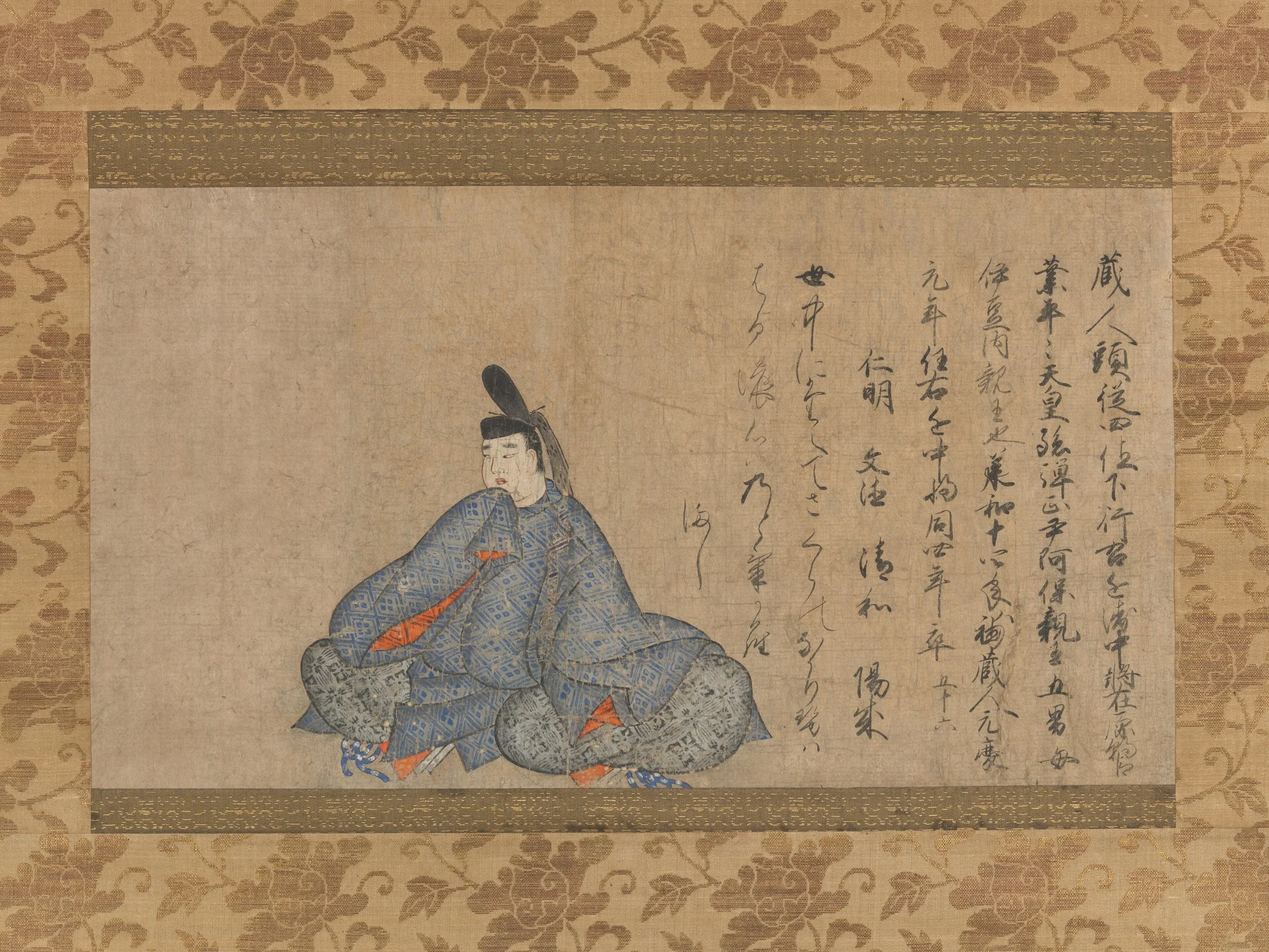 Ariwara Narihira (825–880), from the Fujifusa version of Thirty-six Immortal Poets, detail