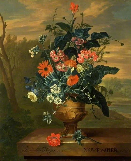 Twelve Months of Flowers: November, detail