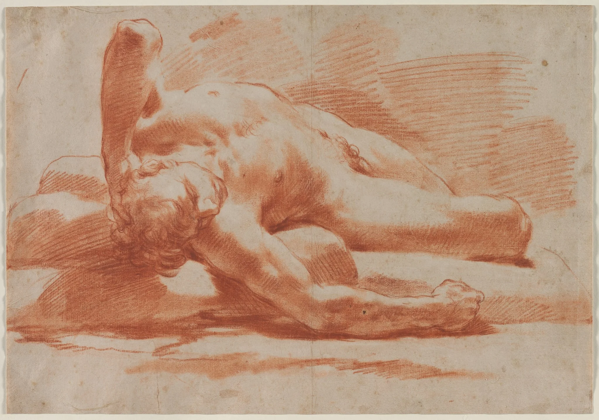 Reclining Male Nude, detail