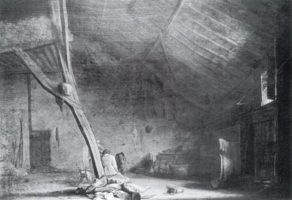 Interior of a Barn, detail