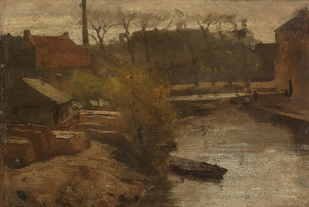 The Noord-West-Buitensingel in The Hague, by Matthijs Maris, oil, 1864