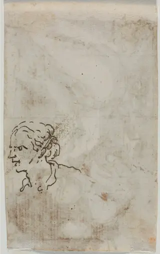 Figure Studies (verso), by Salvator Rosa, 1644