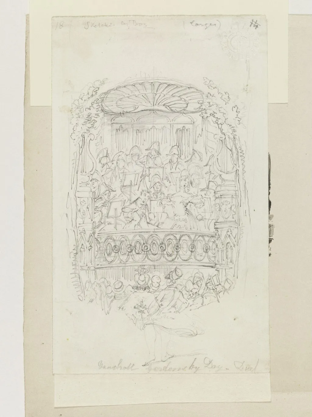 Vauxhall Gardens by Day, by George Cruikshank, 1838