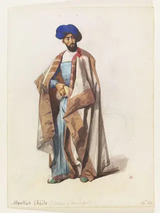 Moullah Chéite -  (à Gandjà ou Elisavetopol.), by Grigoriy Grigorievich Gagarin, watercolor, 1842