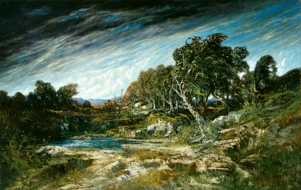 The Gust of Wind, by Gustave Courbet, oil, 1865