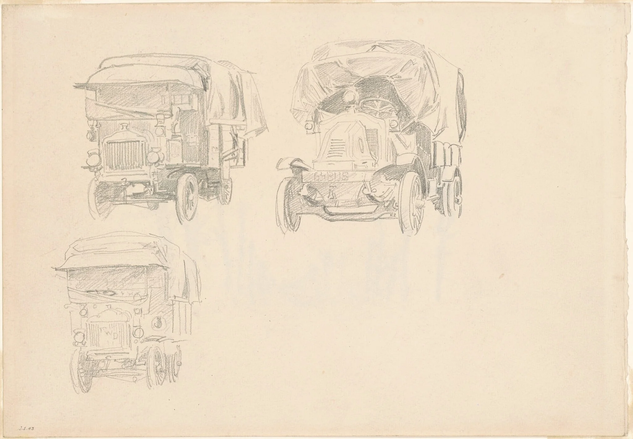 Trucks [recto], detail
