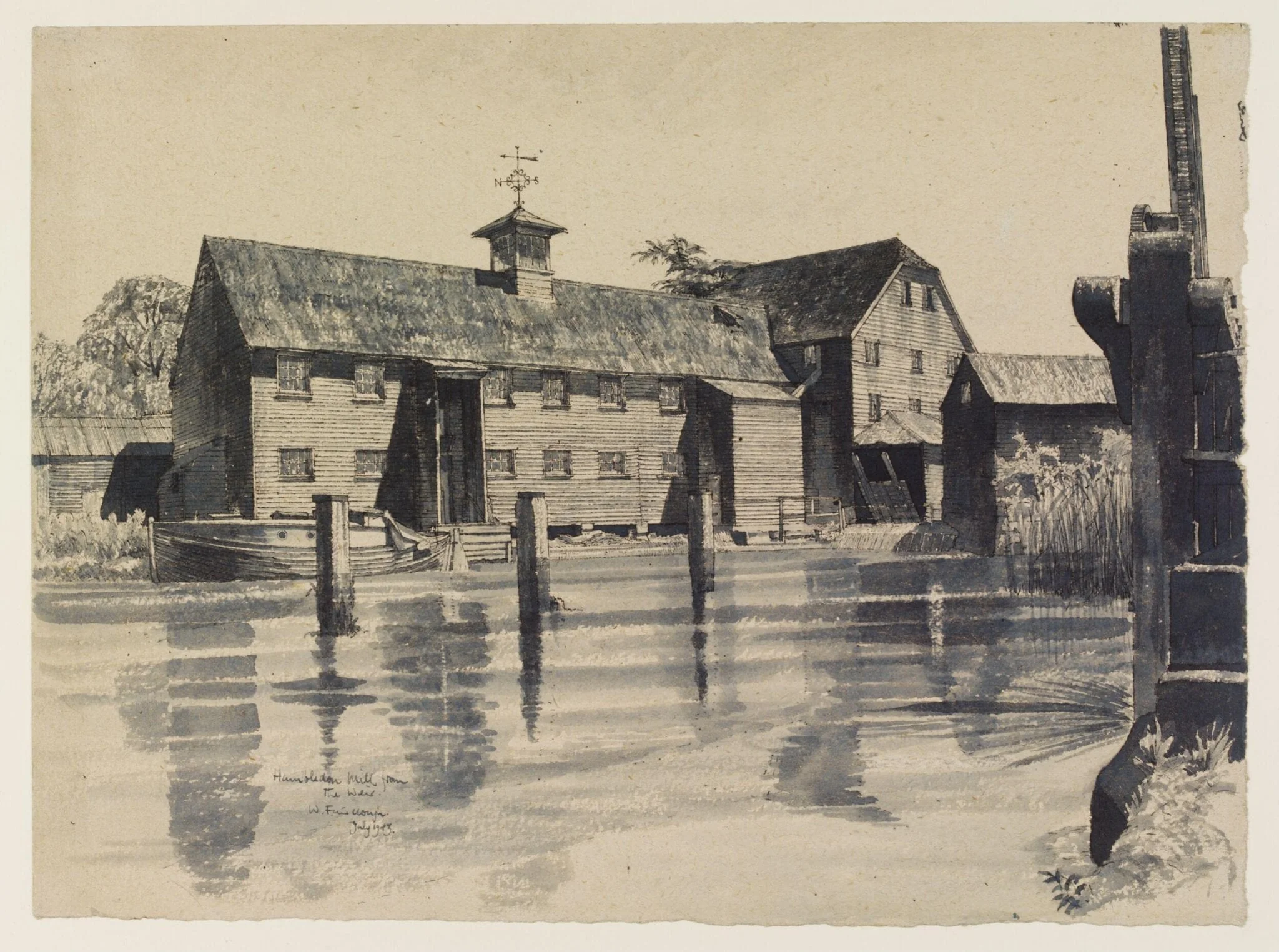 Hambledon Mill from the Weir, detail