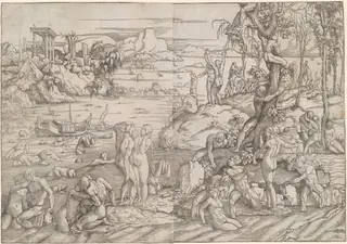 The Deluge, by Willem Liefrinck, ink
