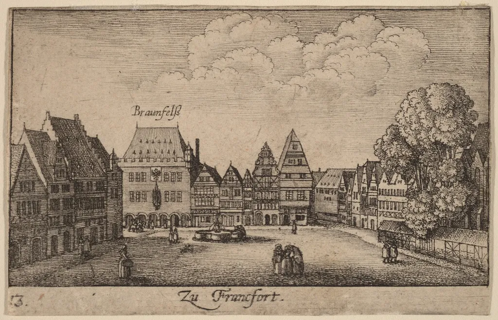 Frankfort, by Wenceslaus Hollar, ink, 1635