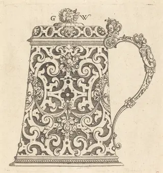 Tankard, by Georg Wechter I, ink, 1556