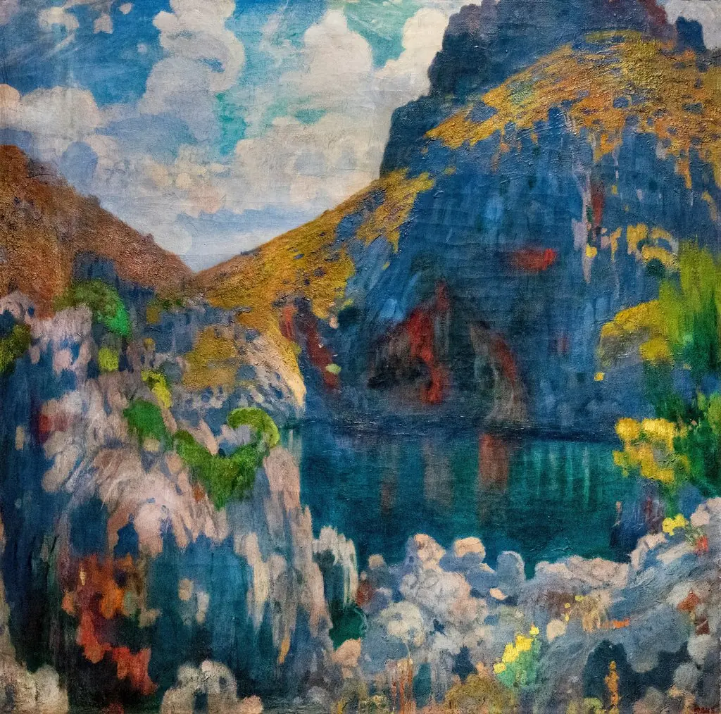Gold and azure, by Joaquín Mir Trinxet, oil, 1902