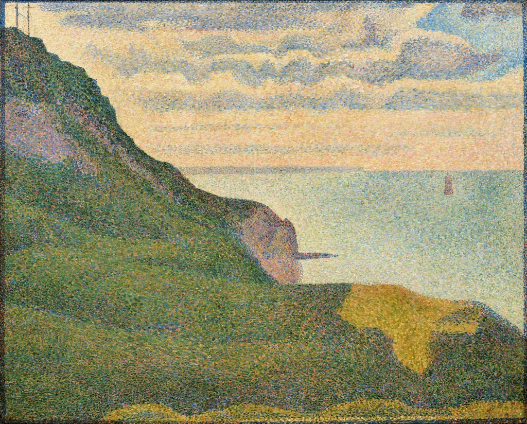 Seascape at Port-en-Bessin, Normandy, by Georges Seurat, oil, 1888