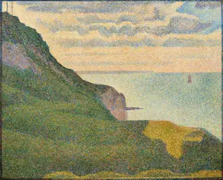 Seascape at Port-en-Bessin, Normandy, by Georges Seurat, oil, 1888