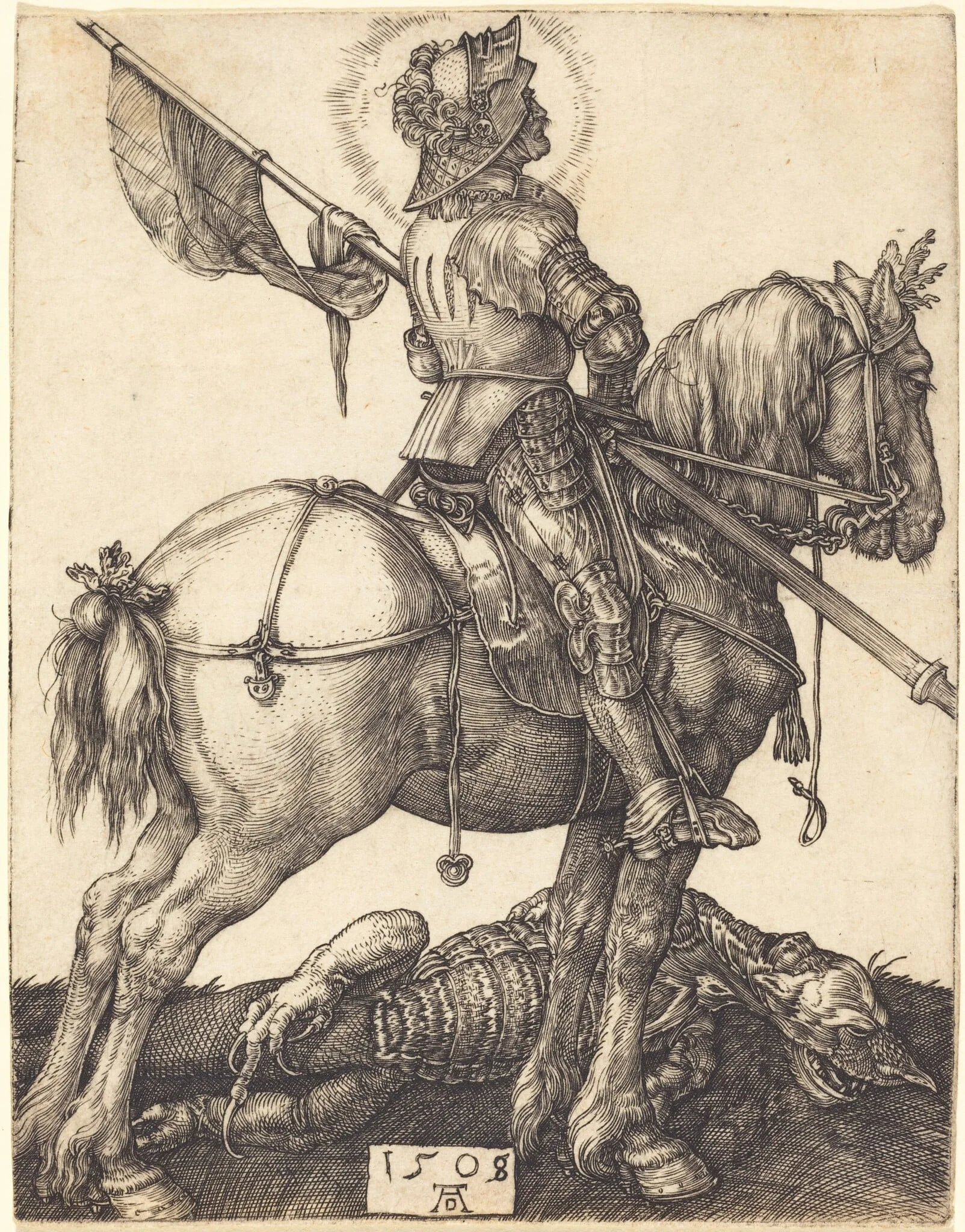 Saint George on Horseback, detail
