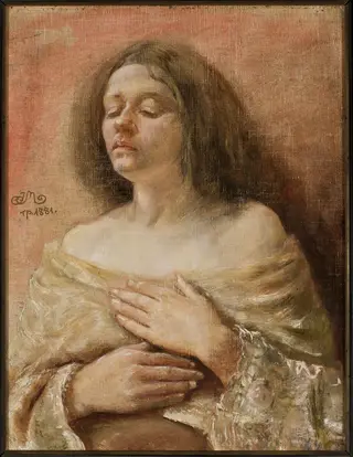 Portrait study of a woman, by Jan Matejko, unspecified, 1891