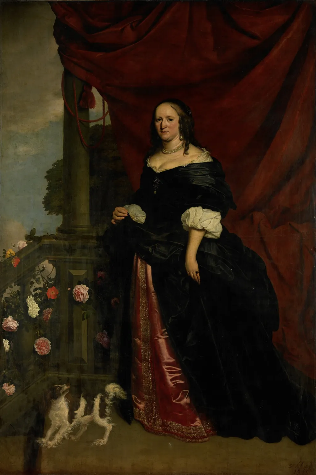 Portrait of a woman, probably Sophia Anna van Pipenpoy (c. 1618-70), Countess of Schellart, by Wybrand de Geest, oil, 1659