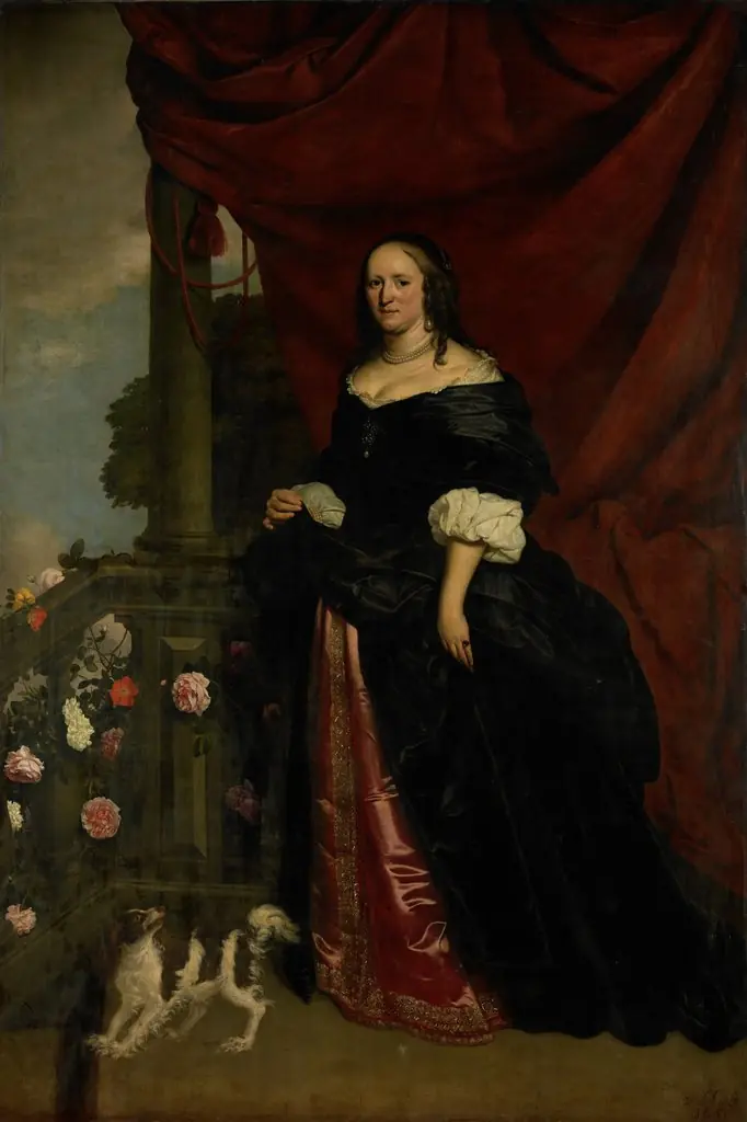 Portrait of a woman, probably Sophia Anna van Pipenpoy (c. 1618-70), Countess of Schellart, by Wybrand de Geest, oil, 1659