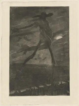Satan Sowing Tare (Satan semant l'ivraie), by Félicien Rops, ink, 1866