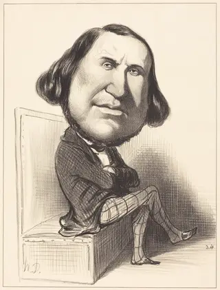 Auguste Avond, by Honoré Daumier, ink, 1849