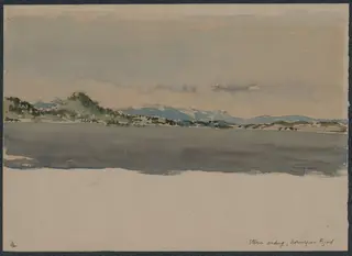 Storm Ending, Norwegian Fijord, by Muirhead Bone, 1922