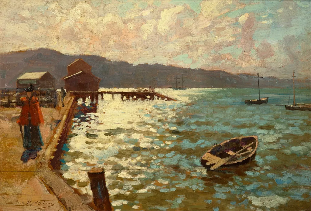 Wellington Harbour, by James Nairn, oil, 1898