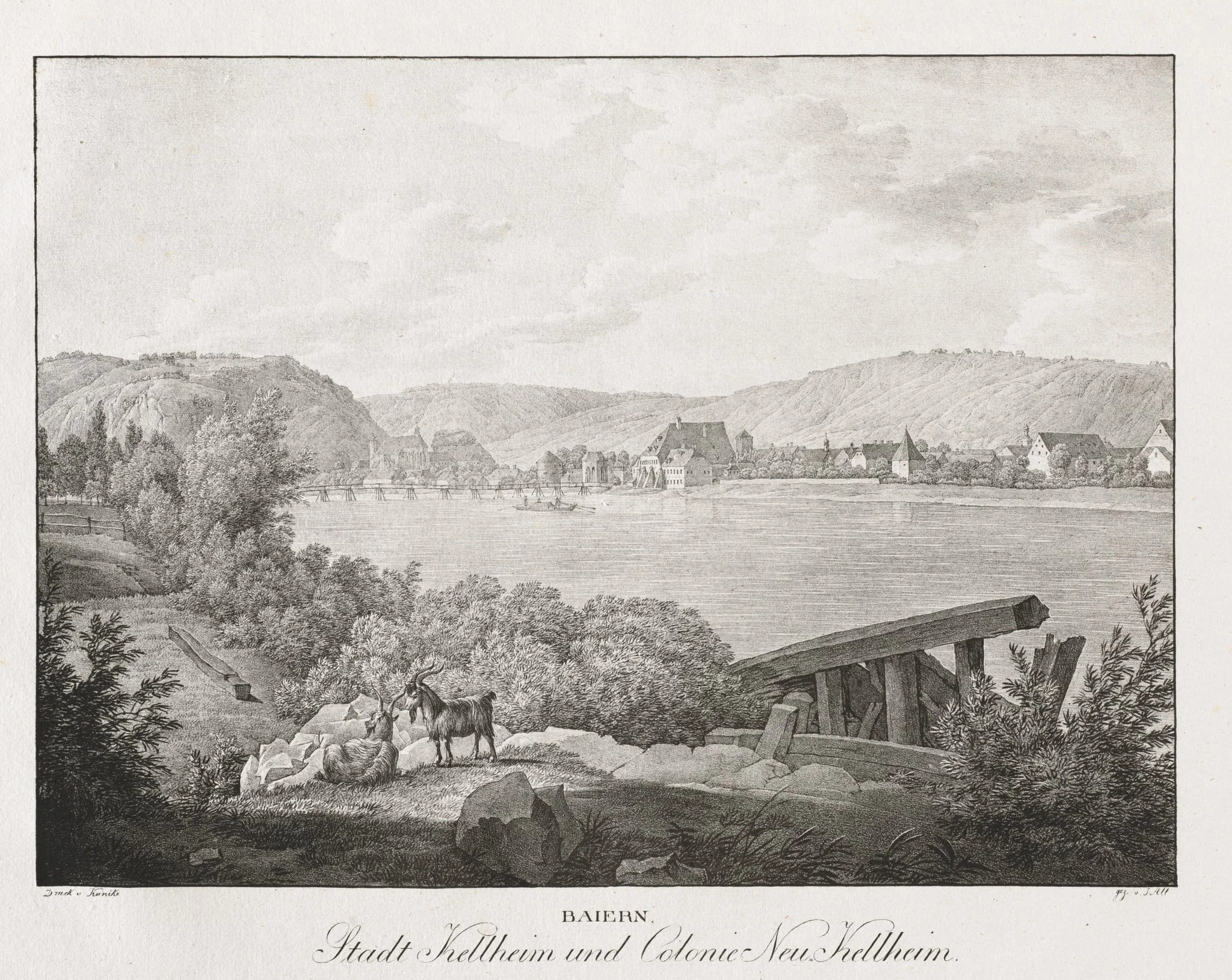 Baiern, Stadt Kellheim und Colonie Neu-Kellheim, detail