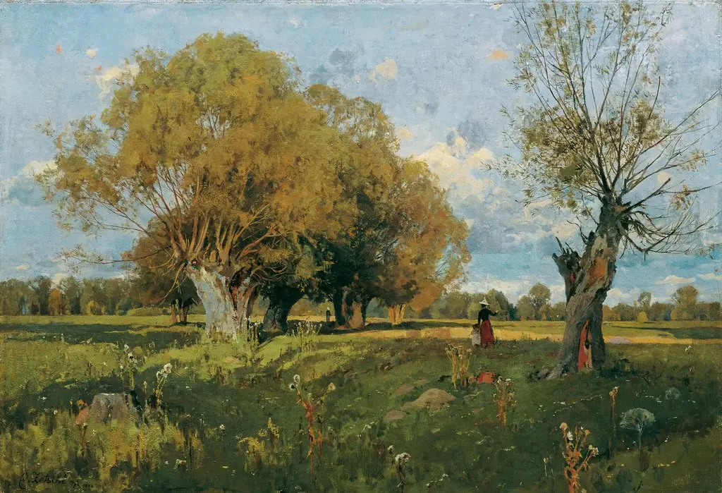 Aumotiv near Lichtenwörth, by Eduard Zetsche, oil, 1900
