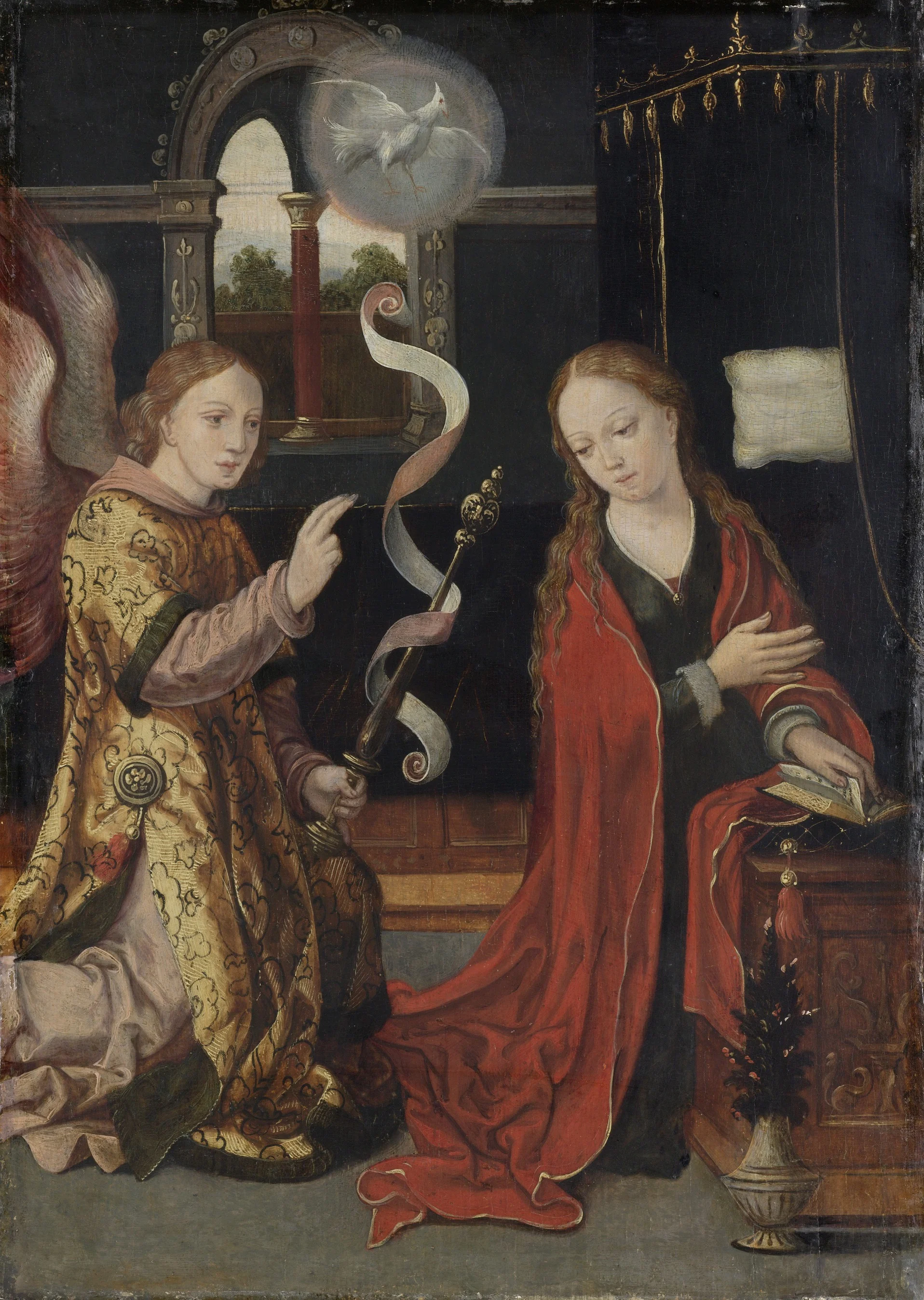The Annunciation, detail