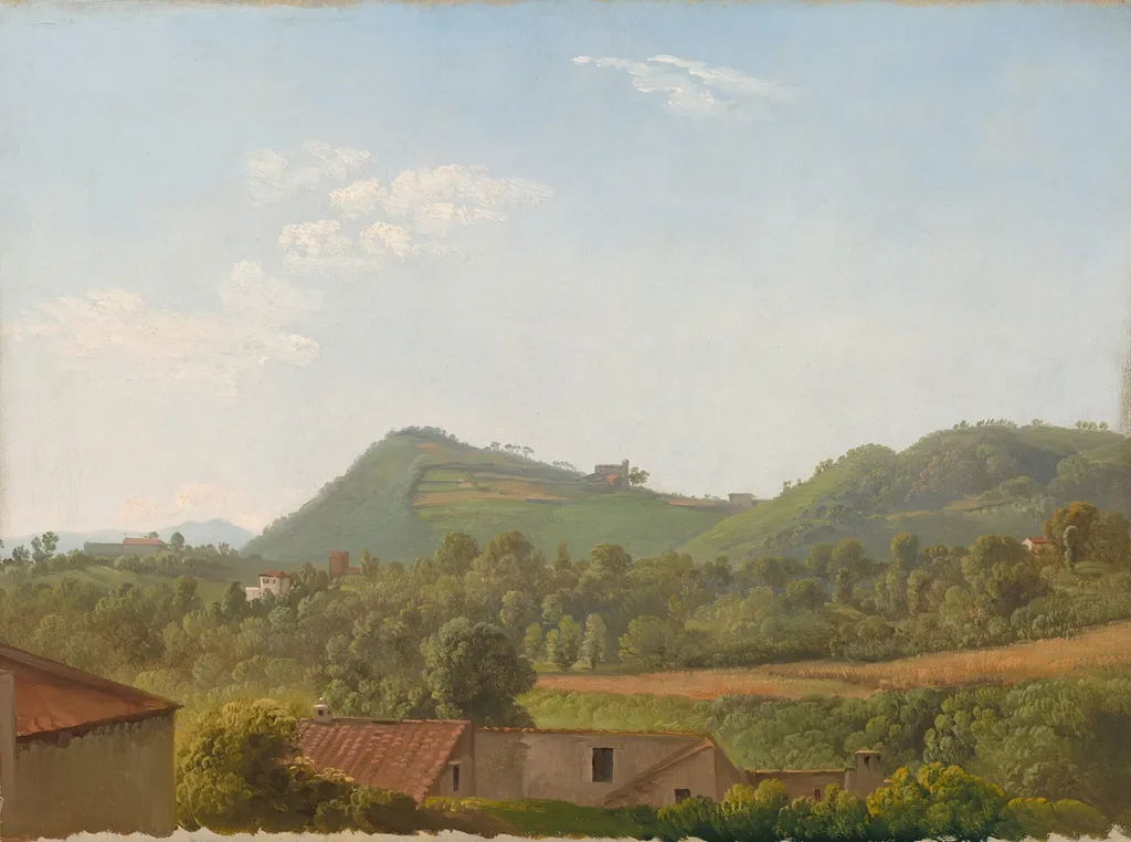 View near Naples, by Simon Denis, oil, 1806