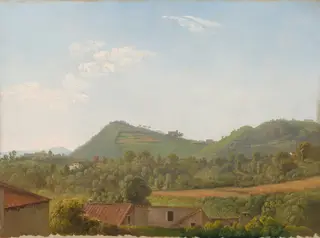 View near Naples, by Simon Denis, oil, 1806