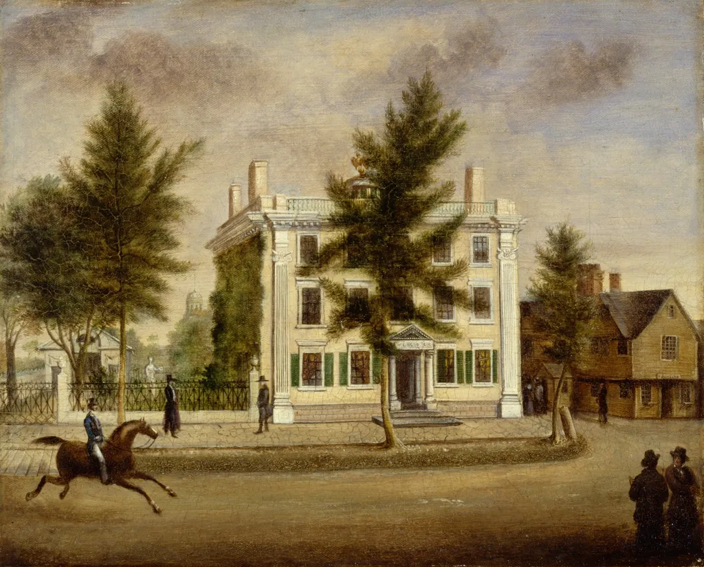 Pickman-Derby House, 70 Washington Street, Salem, Massachusetts, by Mary Jane Derby, oil, 1825