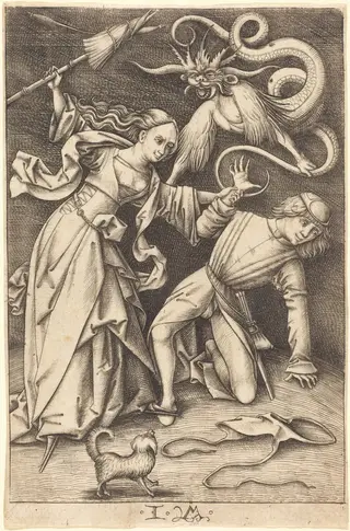 The Angry Wife, by Israhel van Meckenem, ink, 1499