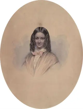 Sarah Thornely, by H. Carl Schiller, watercolor, 1851