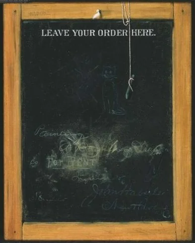 The Slate "Leave your order here", detail