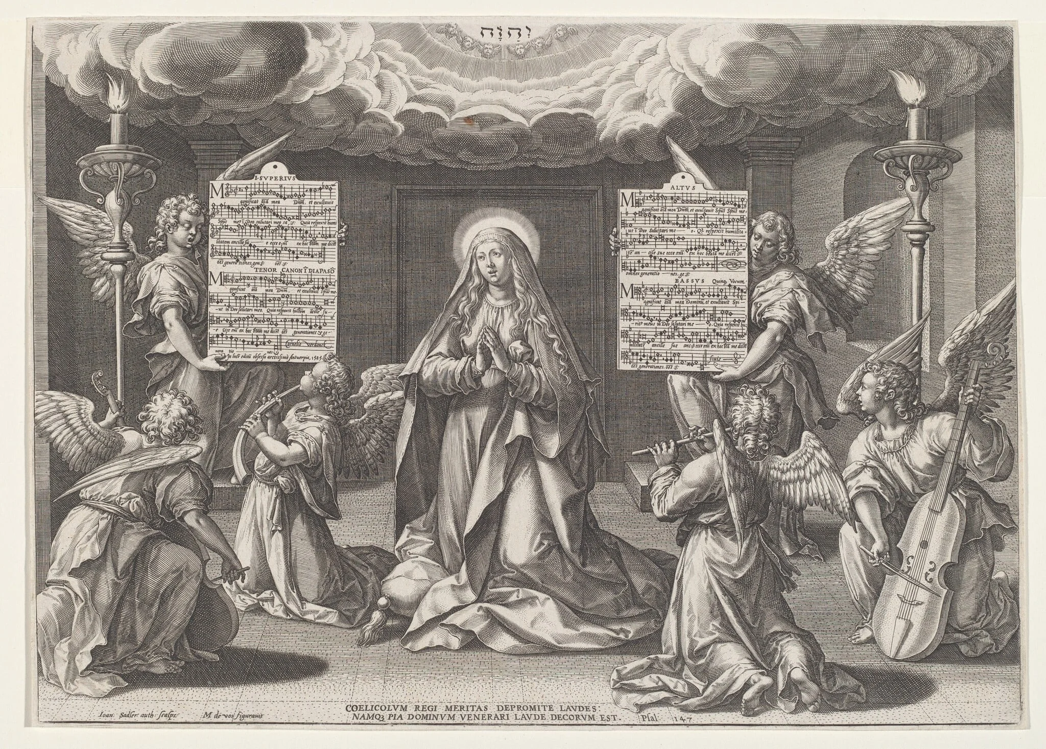 Magnificat: The Virgin Surrounded by Music-Making Angels, detail