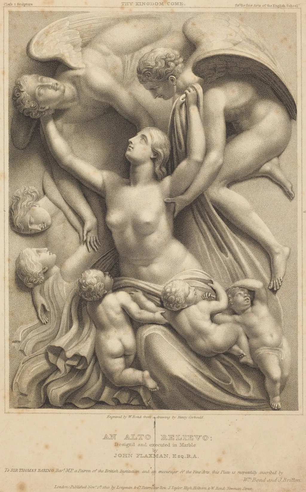 Thy Kingdom Come (Monument to Sir Thomas Barting), by William Bond, ink, 1810