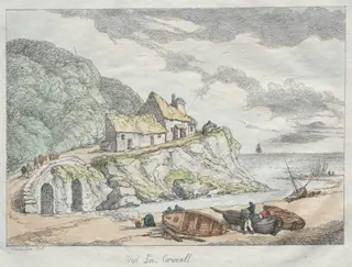 Rowlandson's Sketches from Nature:  West Loo, Cornwall, by Thomas Rowlandson, 1822