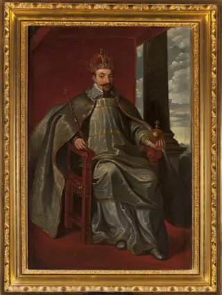 Portrait of king Sigismund III Vasa (1566–1632), by Aleksander Lesser, oil, 1860