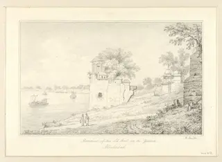 "Remains of the Old Fort of the Jumna, Allahabad"., by Robert Captain Smith, 1830