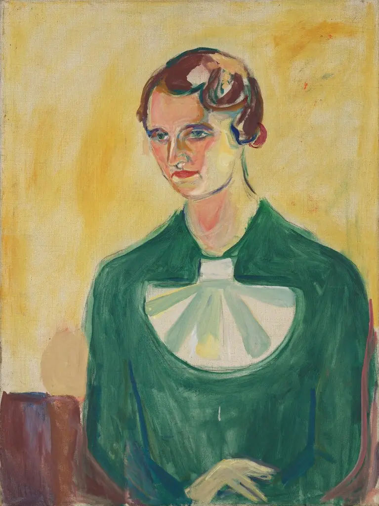 Annie Stenersen, by Edvard Munch, oil, 1934