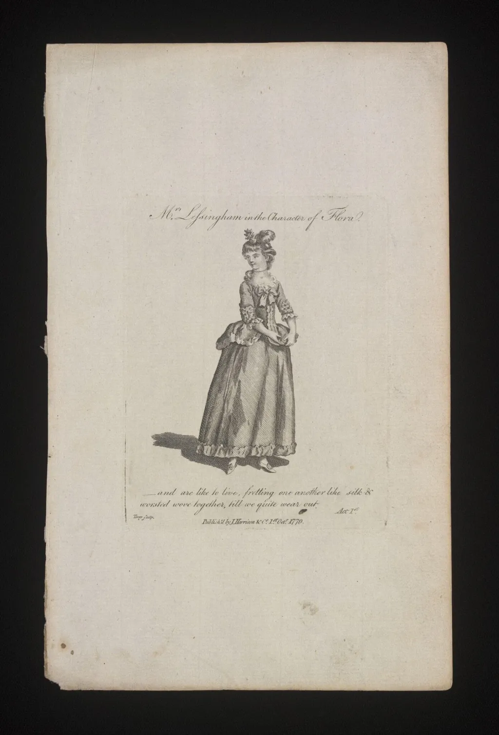 Mrs Lessingham in the character of Flora, by Terry, 1