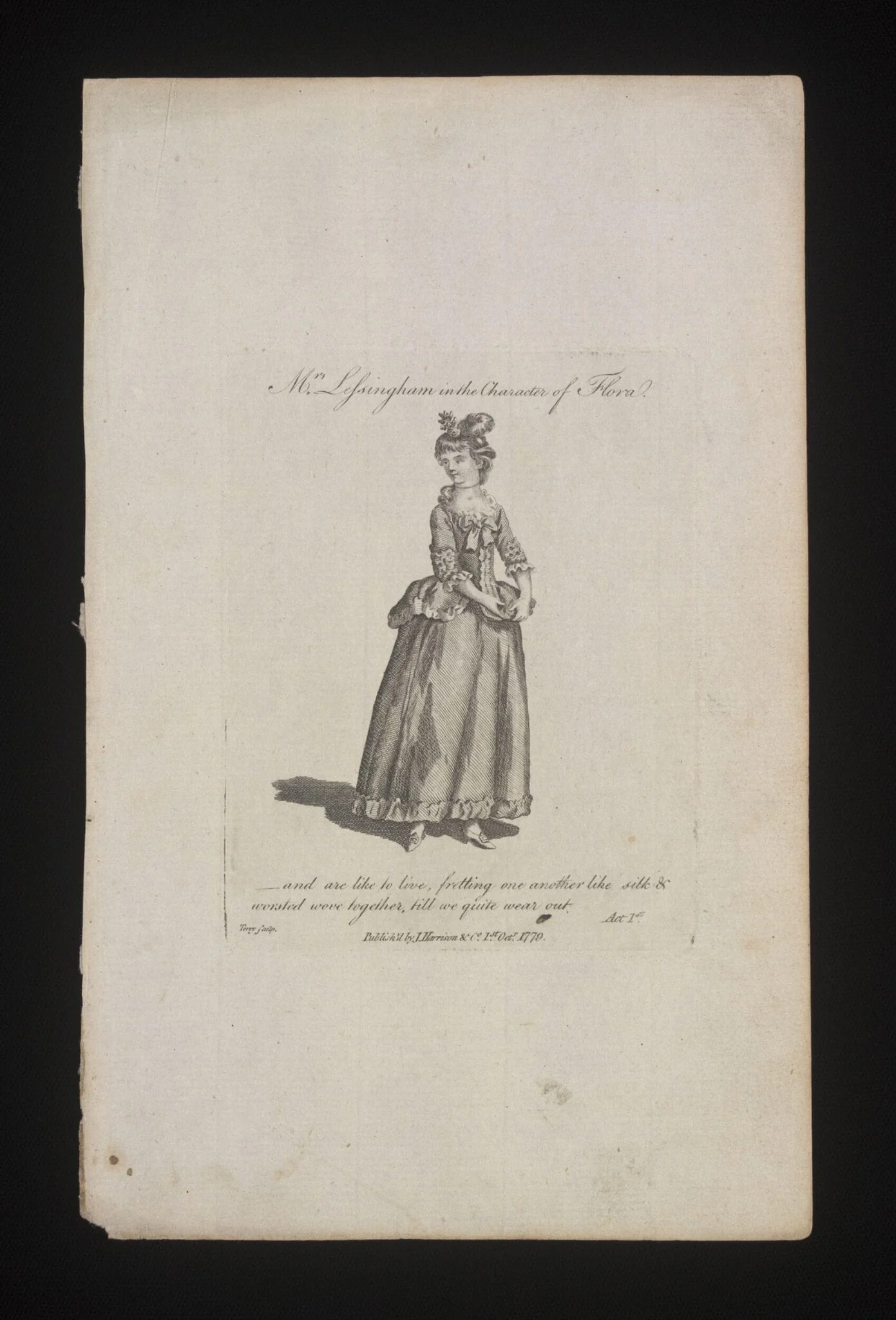 Mrs Lessingham in the character of Flora, detail