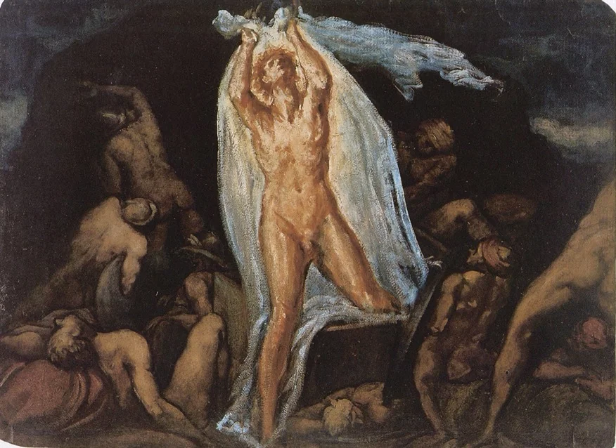 The resurrection, detail