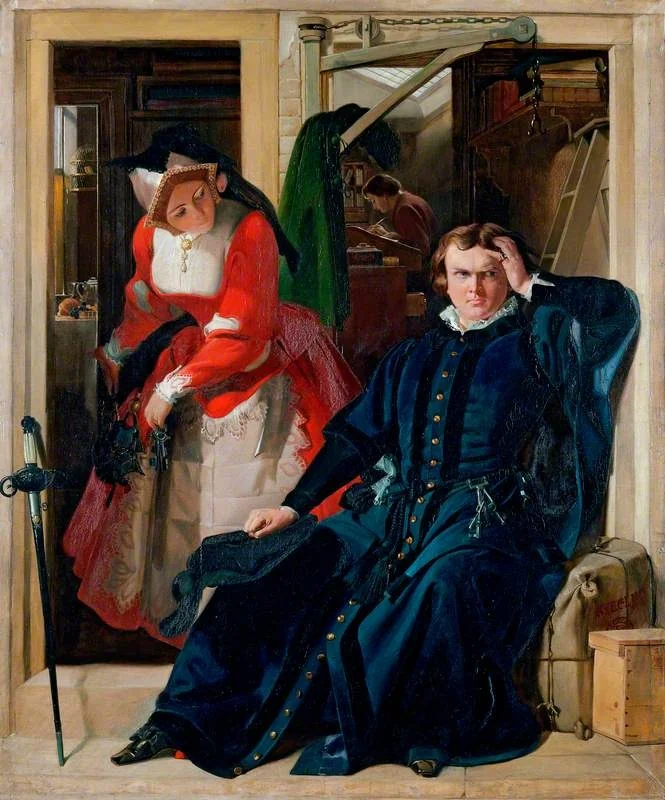 Scene from Ben Jonson's 'Every Man in His Humour' (Act II, Scene 1), detail