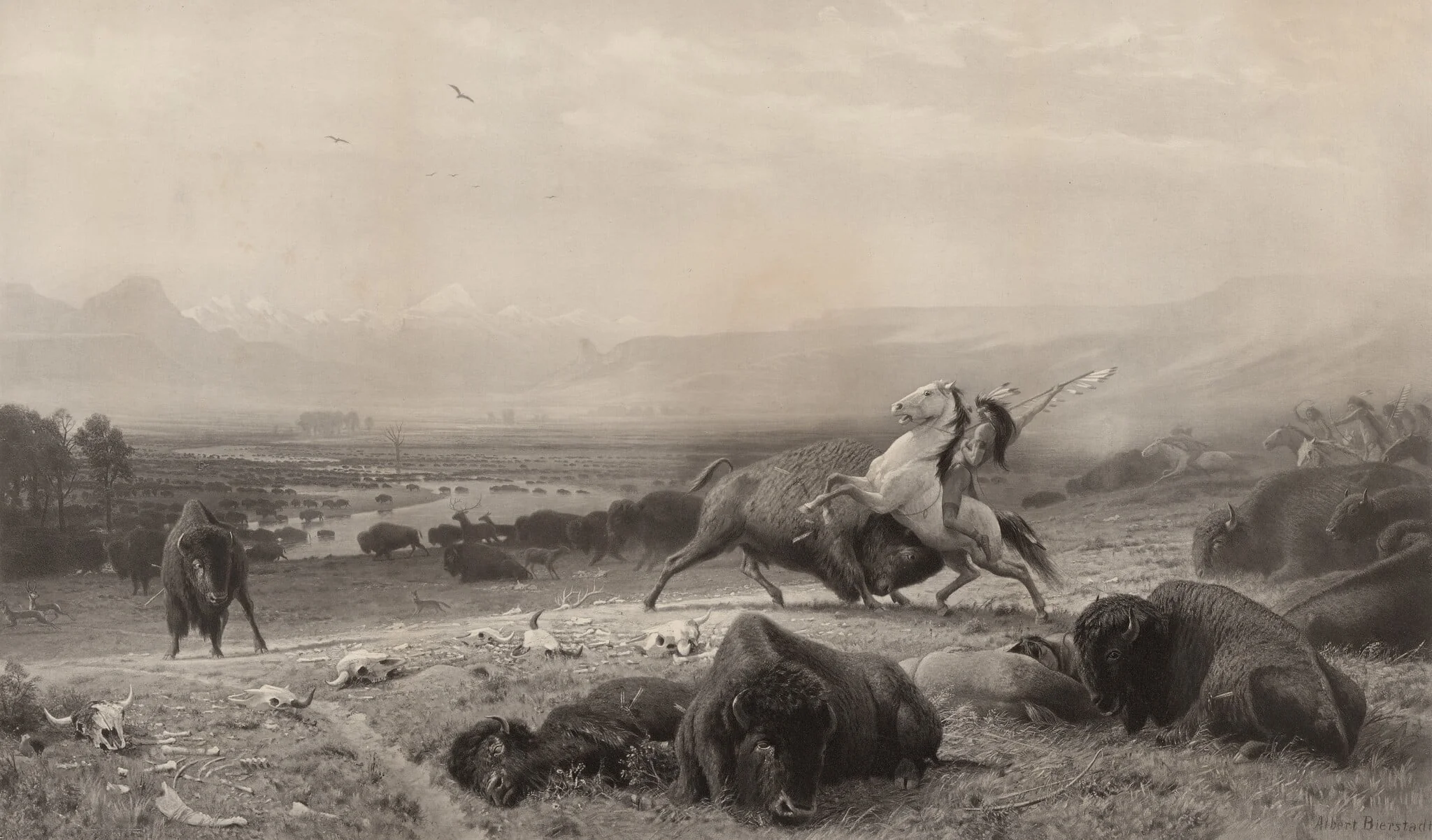 The Last of the Buffalo, detail