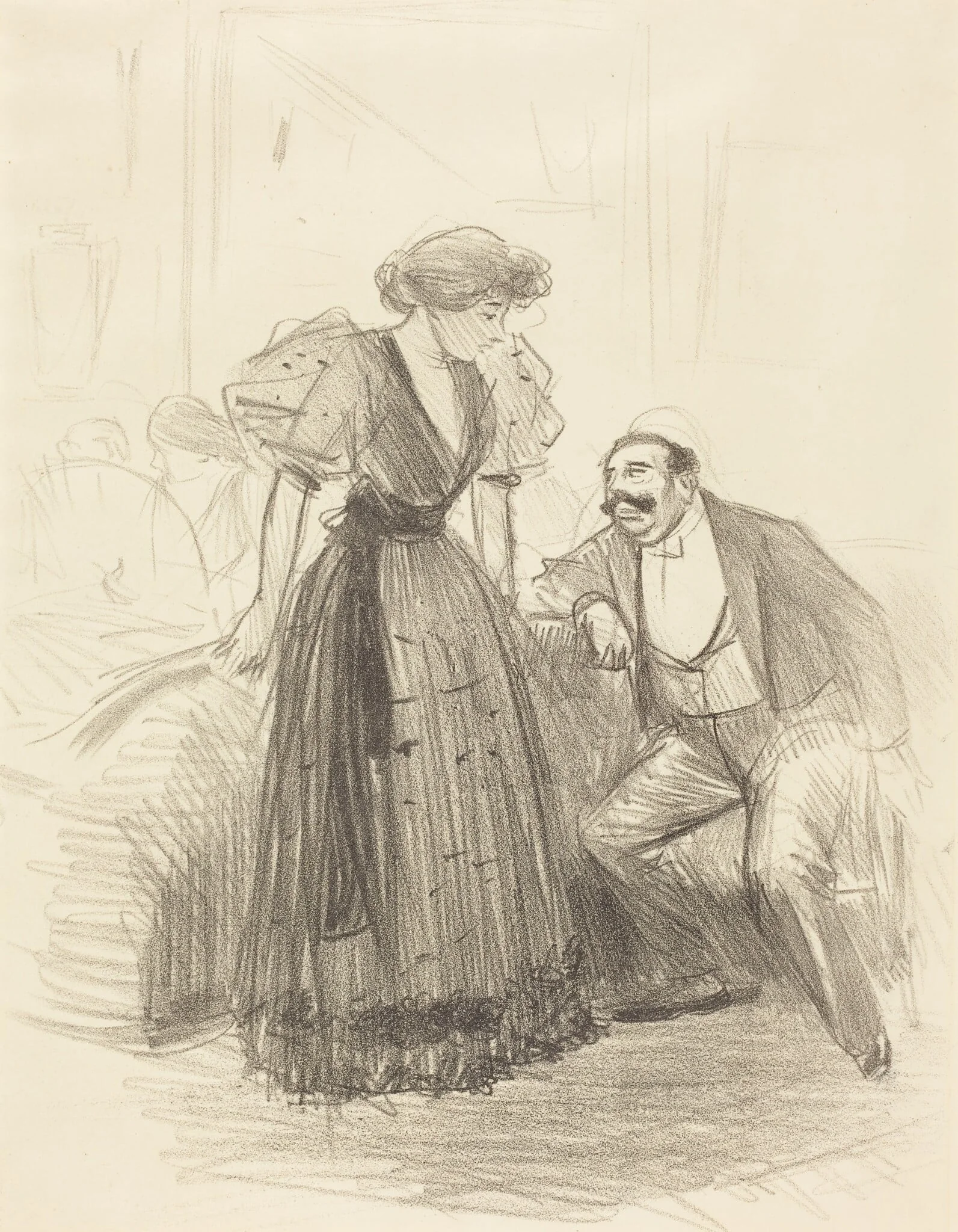 En soirée (At an Evening Party), detail