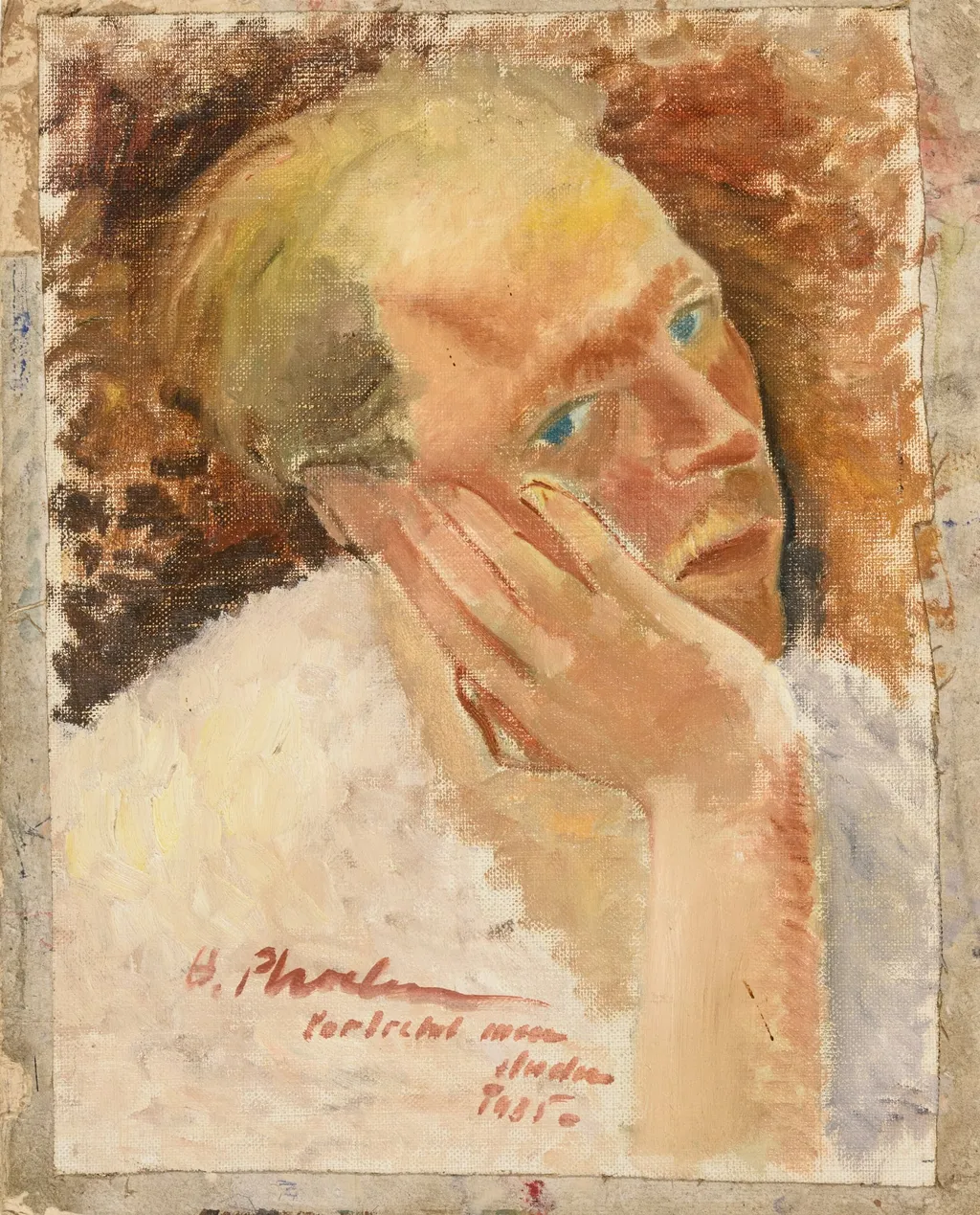 PORTRETUL MEU – STUDIU, by Alexandru Phoebus, unspecified, 1935