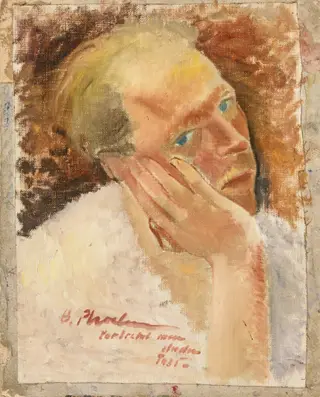 PORTRETUL MEU – STUDIU, by Alexandru Phoebus, unspecified, 1935